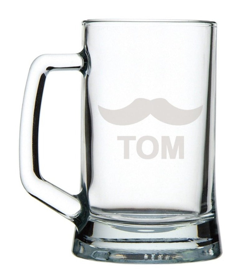 Personalised Moustache Beer Mug