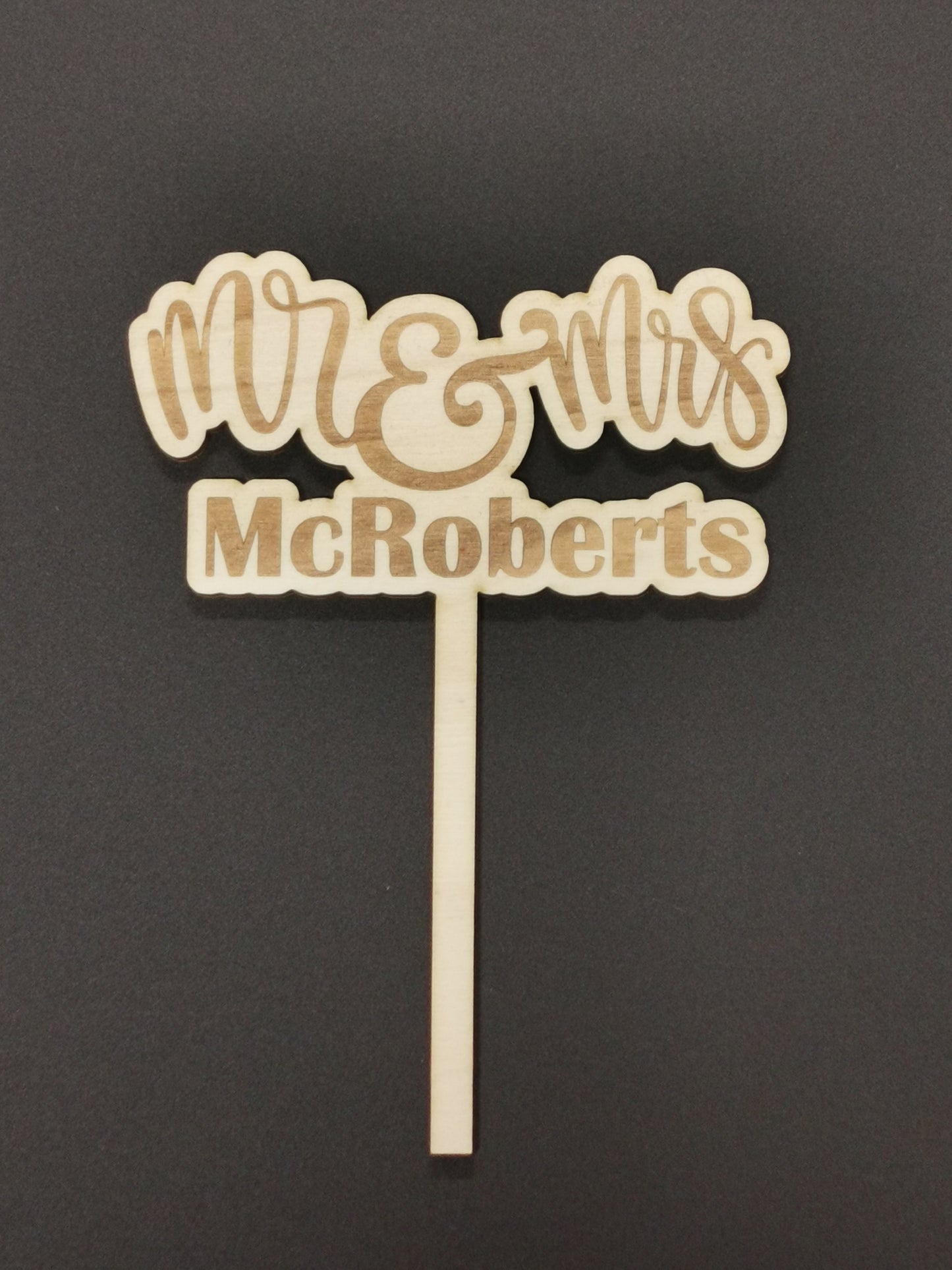 Personalised Mr & Mrs Cake Topper 2