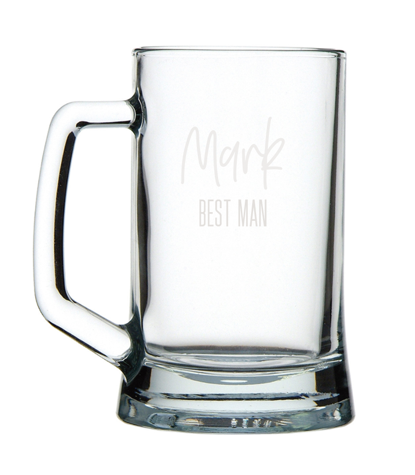 Beer Mug (Name + Title) - Script Font 1