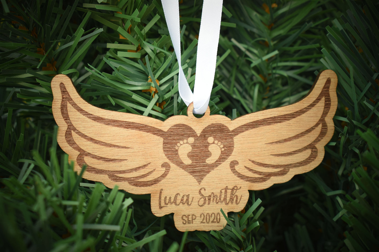 Personalised Angel Wings Remembrance Ornament - Baby Loss NZ Fundraiser