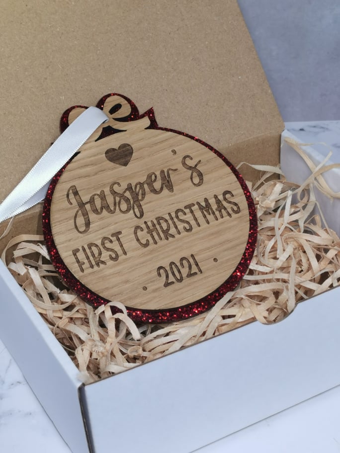 Personalised First Christmas Ornament