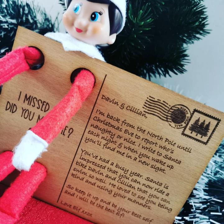 Elf on the Shelf Postcard - Personalised Message