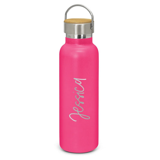 Personalised PINK Insulated Drink Bottle with Carry Handle