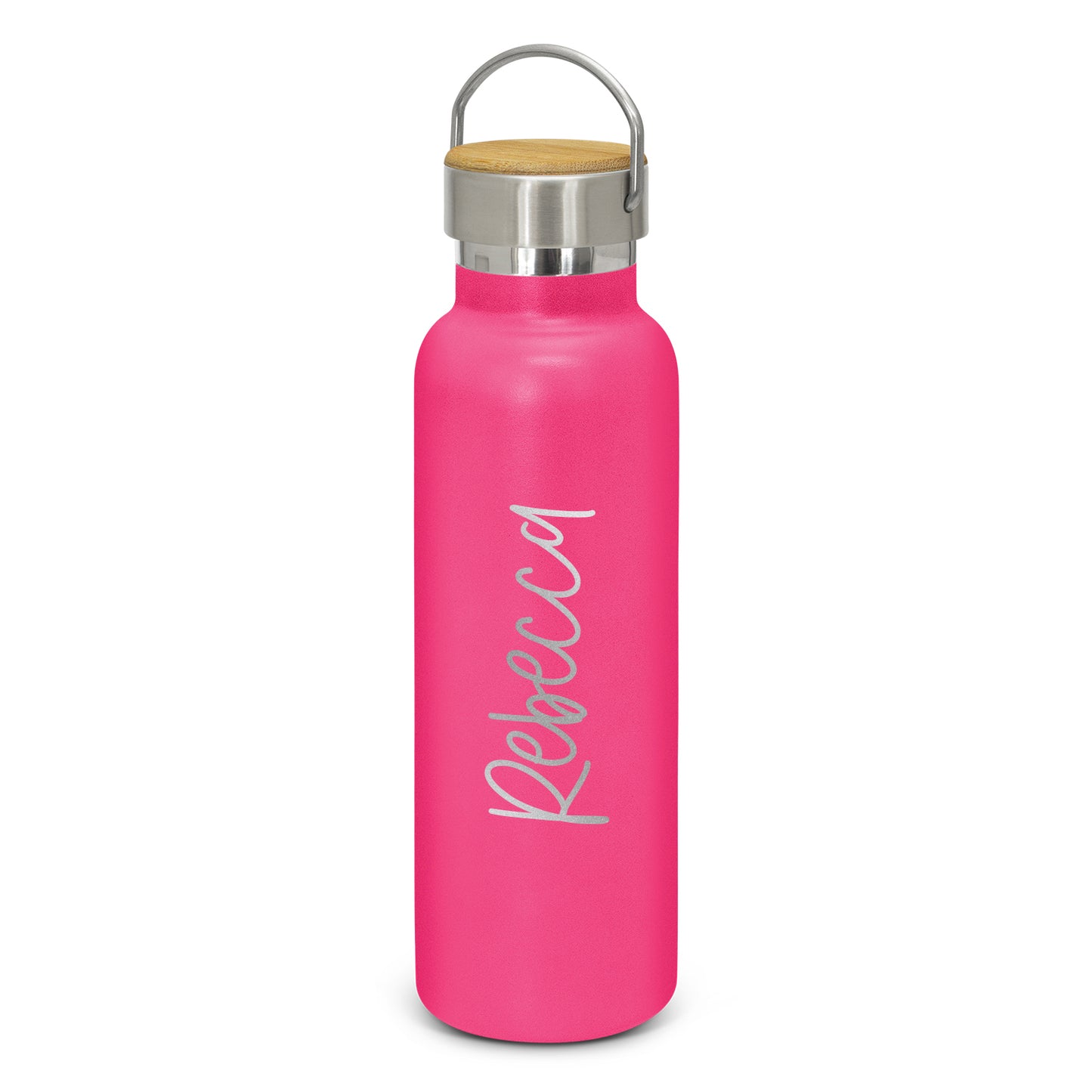 Personalised PINK Insulated Drink Bottle with Carry Handle