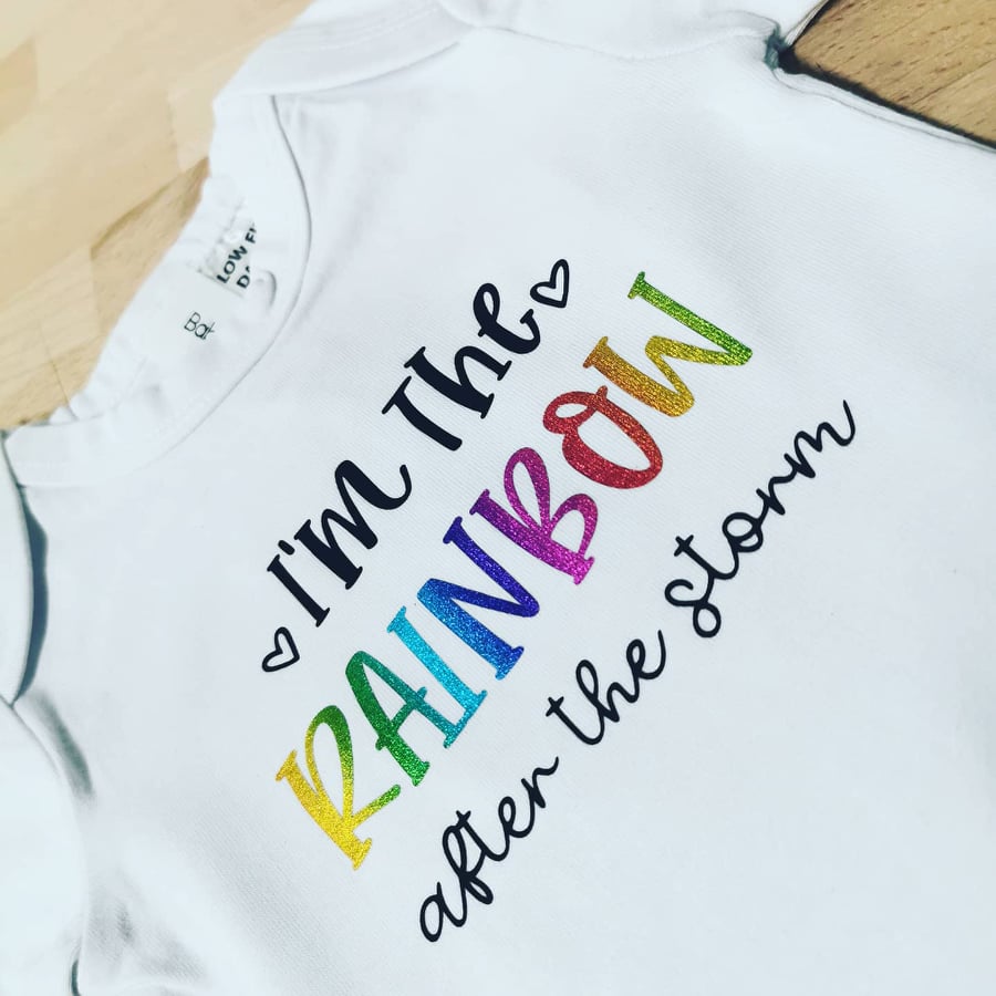 "I'm The Rainbow After The Storm" - Baby Onesie - Short Sleeve