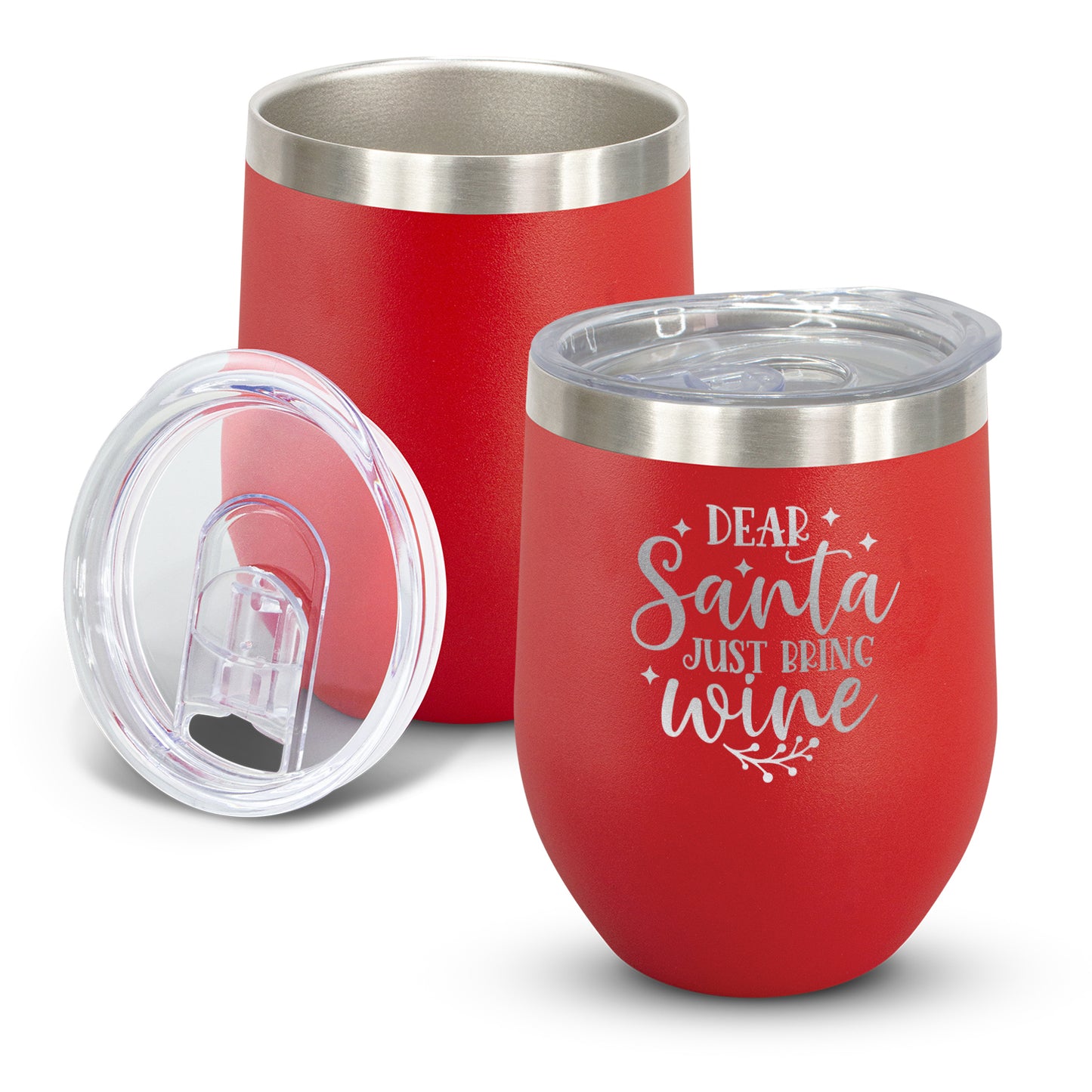 Dear Santa, Just Bring Wine - Stemless Wine Tumbler