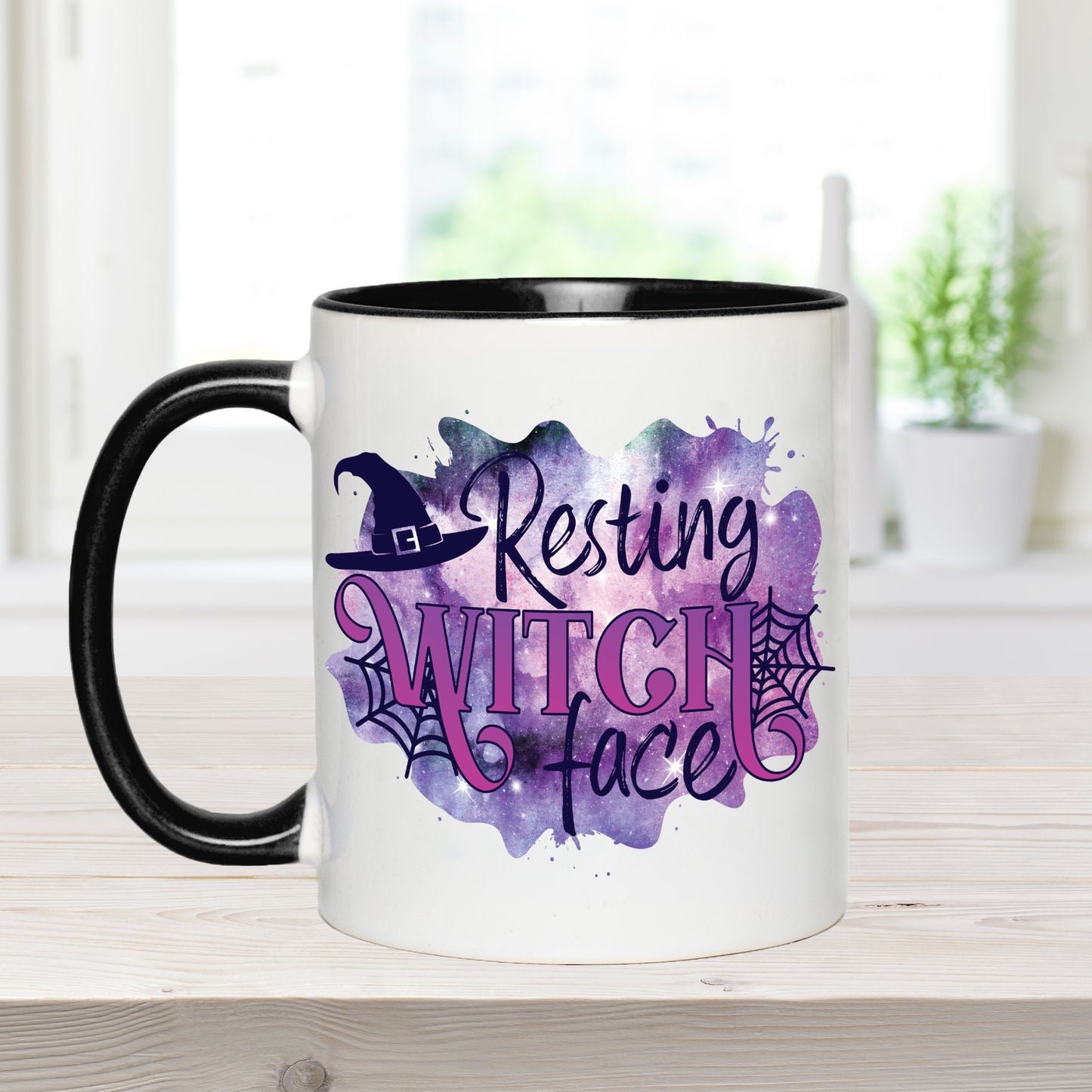 Resting Witch Face Halloween Coffee Mug