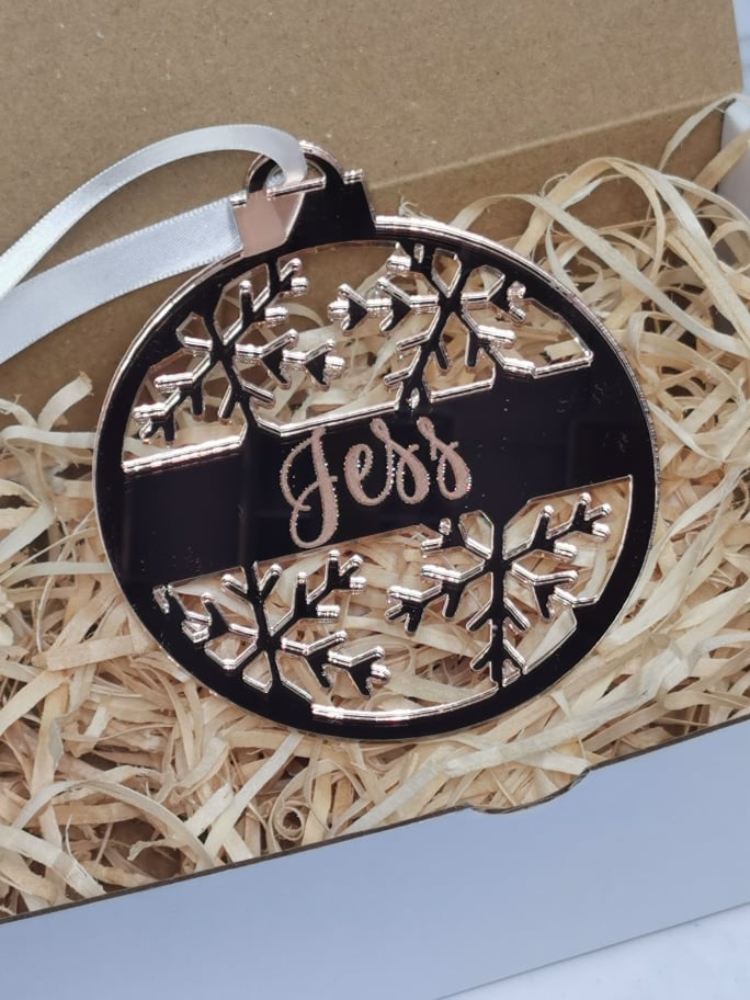 Personalised Mirror Acrylic Christmas Ornament