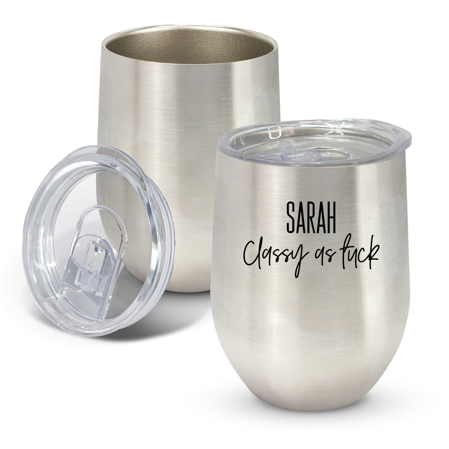 Classy As Fuck - Personalised Laser Engraved Wine Tumbler