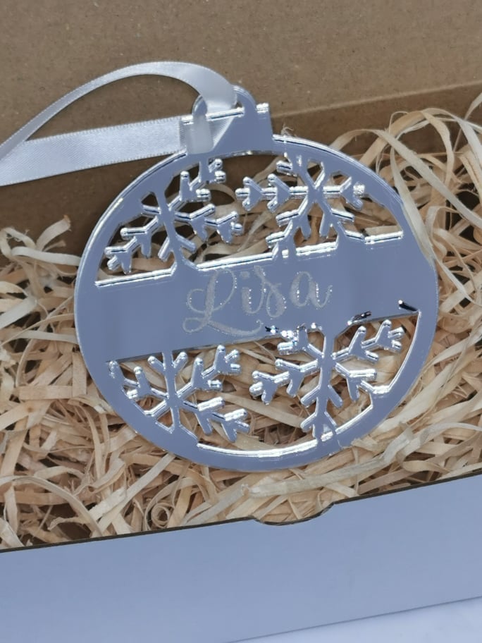 Personalised Mirror Acrylic Christmas Ornament