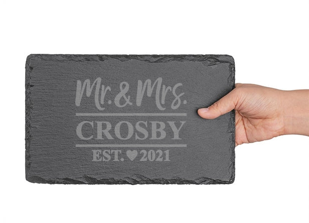 Personalised Slate Serving Boards - Mr & Mrs, Mrs & Mrs or Mr & Mr