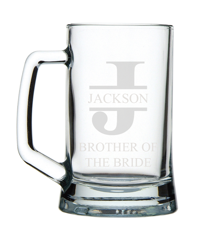 Beer Mug - Split Monogram (Name + Title)