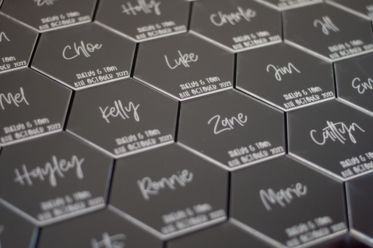 Engraved Acrylic Coaster Place Cards