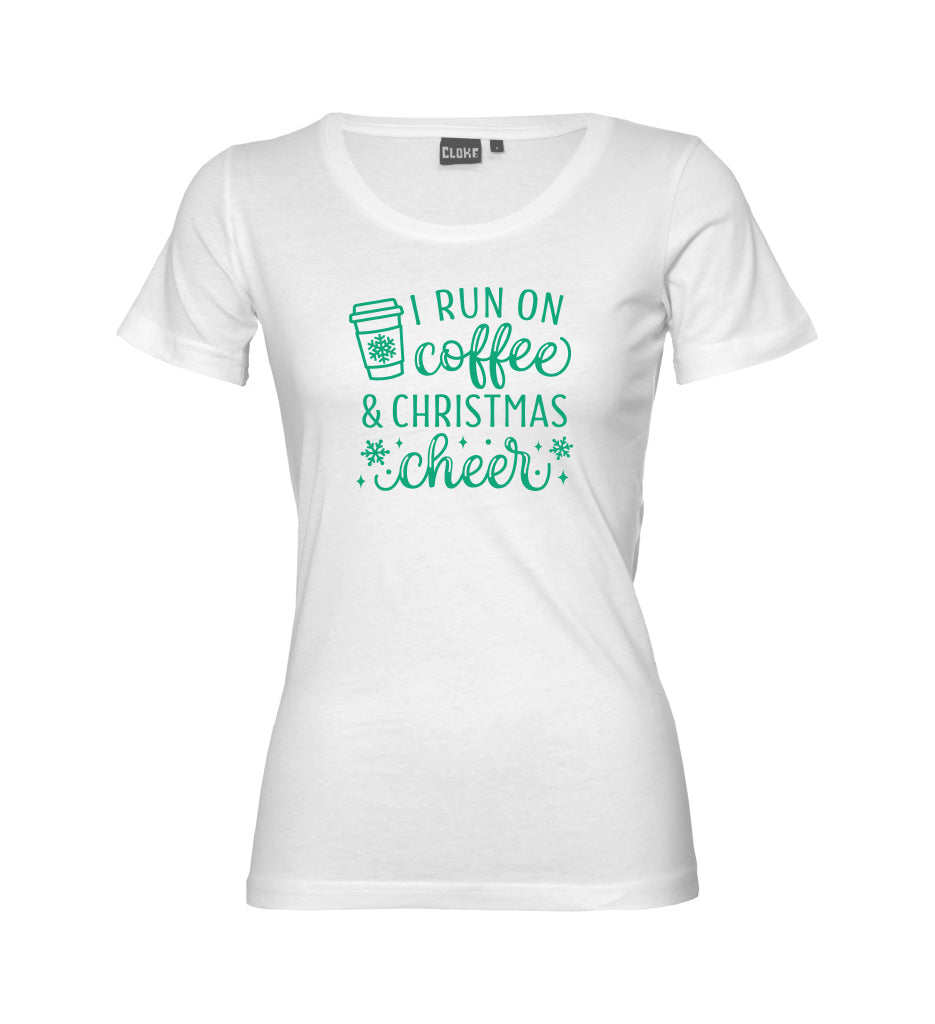 I Run on Coffee & Christmas Cheer T-Shirt