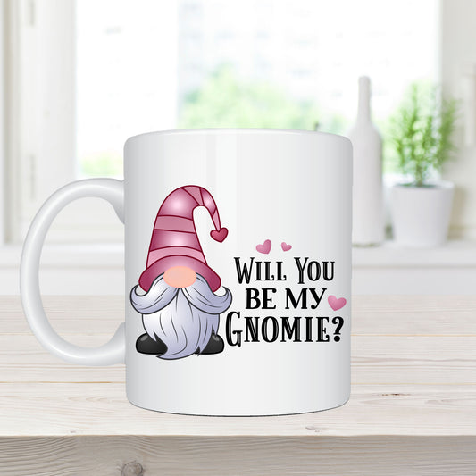 Will You Be My Gnomie? - Boy Gnome - Ceramic Coffee Mug