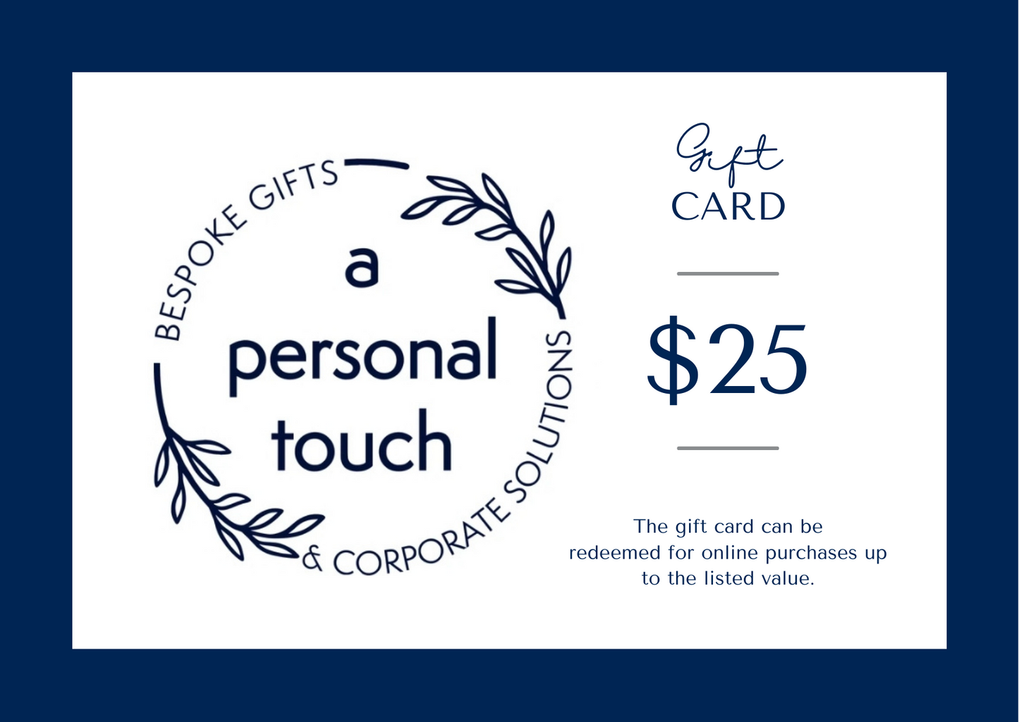 A Personal Touch Gift Card