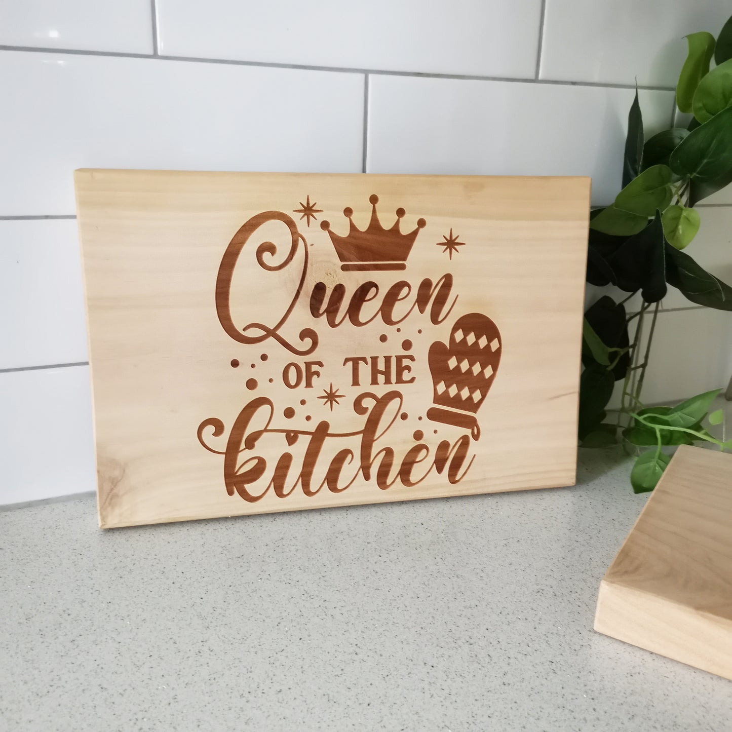 "Queen of the Kitchen" Bread Board - Macrocarpa